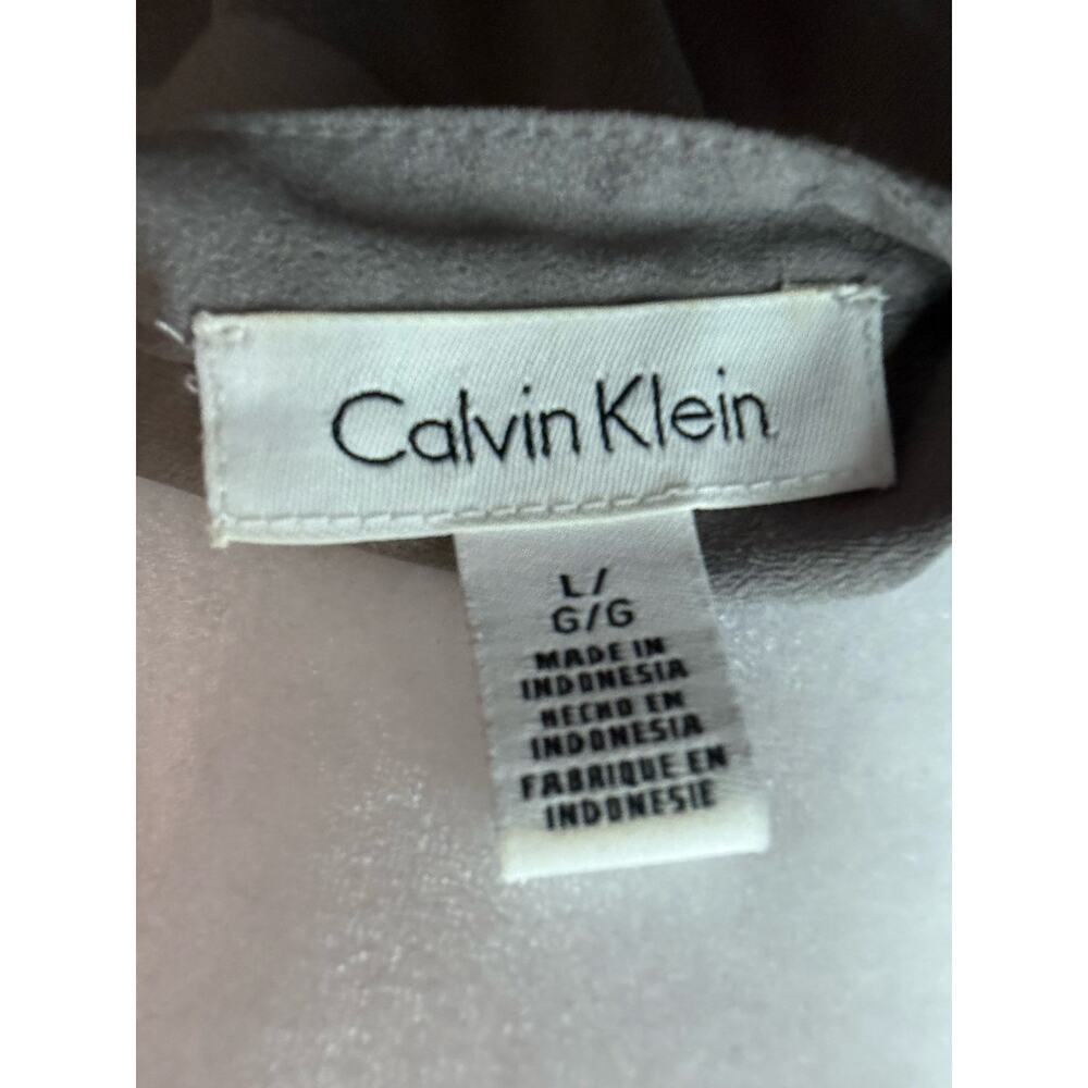 Calvin Klein Gray Blouse Size Large - Picture 5 of 7